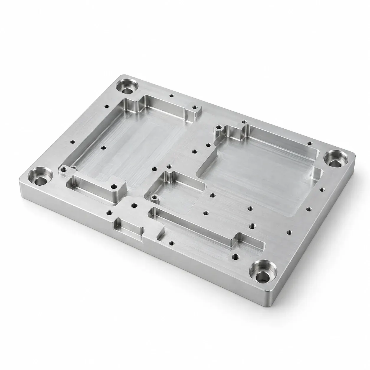 Internal carrier base plate — Aluminium, pocketed and drilled base