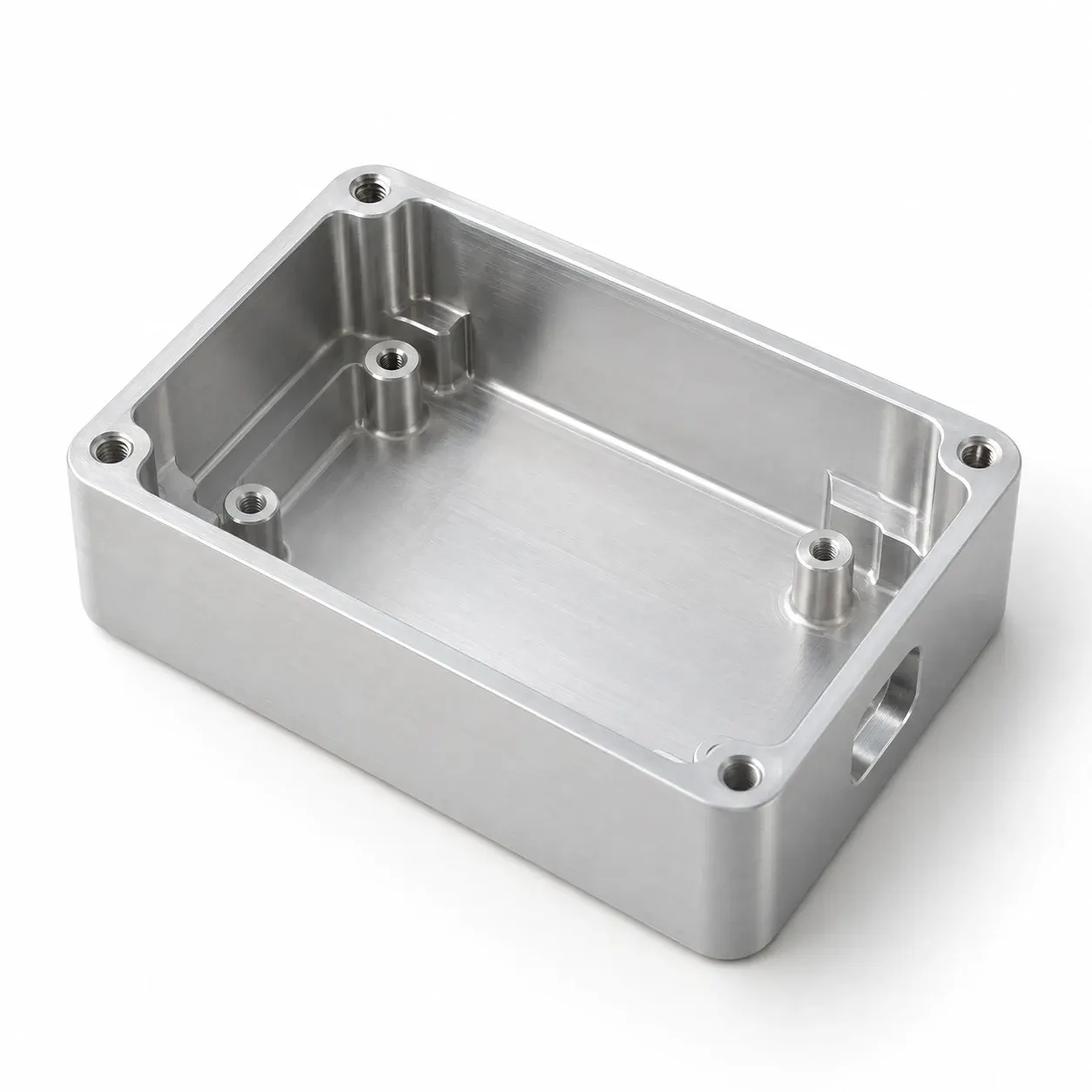 Machined device housing — Aluminium, compartmented body milled from solid
