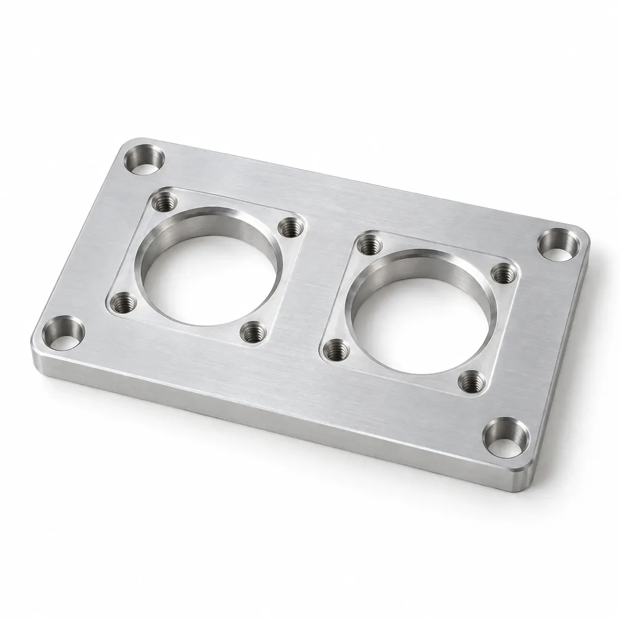 Connector panel — Aluminium plate, connector cut-outs and mounting holes