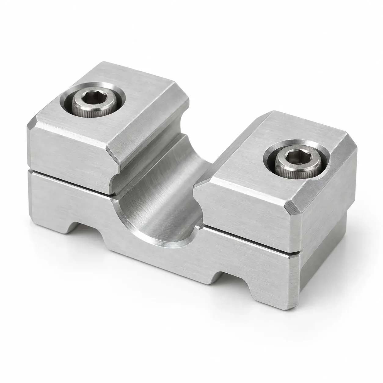 Mounting rail clamp — Stainless steel, clamp matched to the rail profile