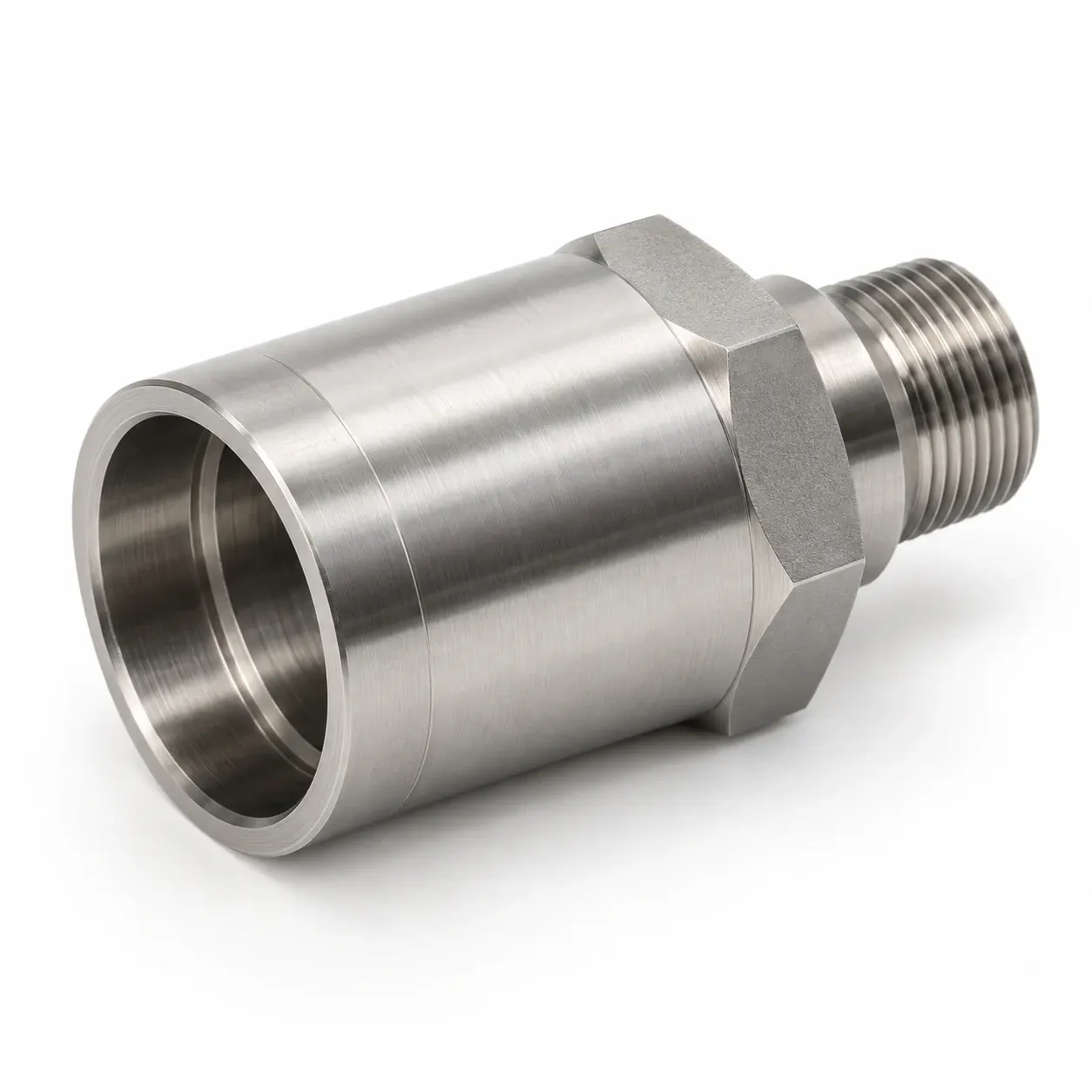 Sensor housing — Turned stainless steel and milled aluminium bodies