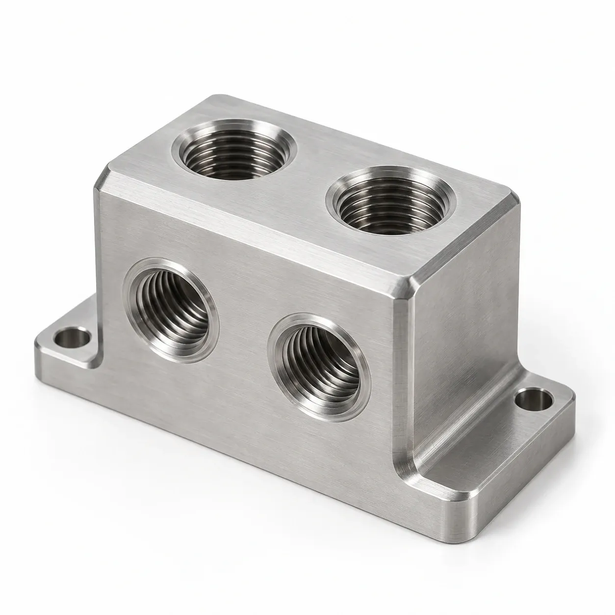 Coolant distribution block, stainless steel